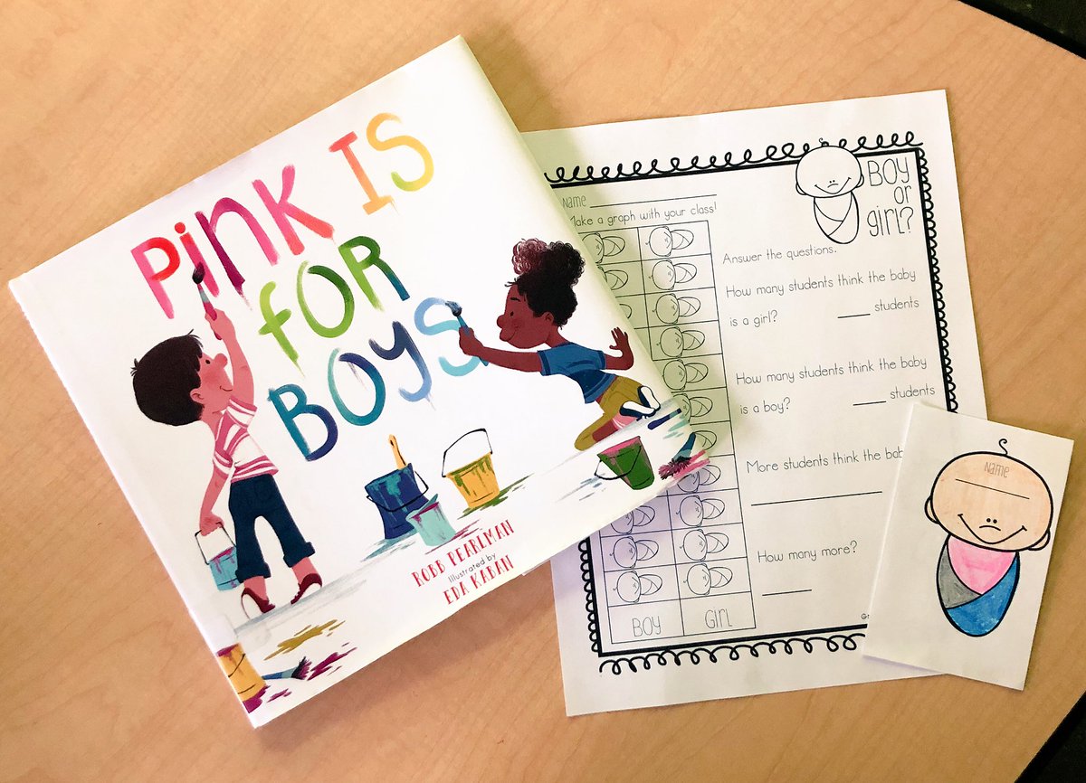MrsBarvels's tweet image. Had my students in #Room305 predict if I was having a boy or a girl today! We created a graph, and analyzed the data thanks to @Grade1Fun_! It was also the perfect opportunity to explain how colors are gender neutral by reading, Pink is for Boys ❤️🧡💛💚💙💜💕 #KaleidoscopePRIDE