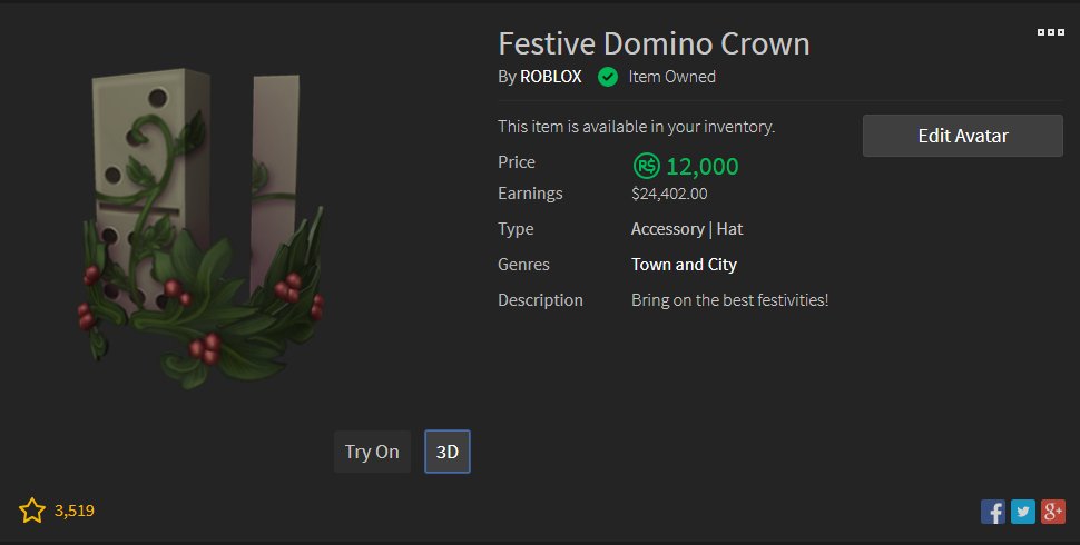 Ona2000 On Twitter Roblox Robloxdev Looks Hot - festive domino crown roblox