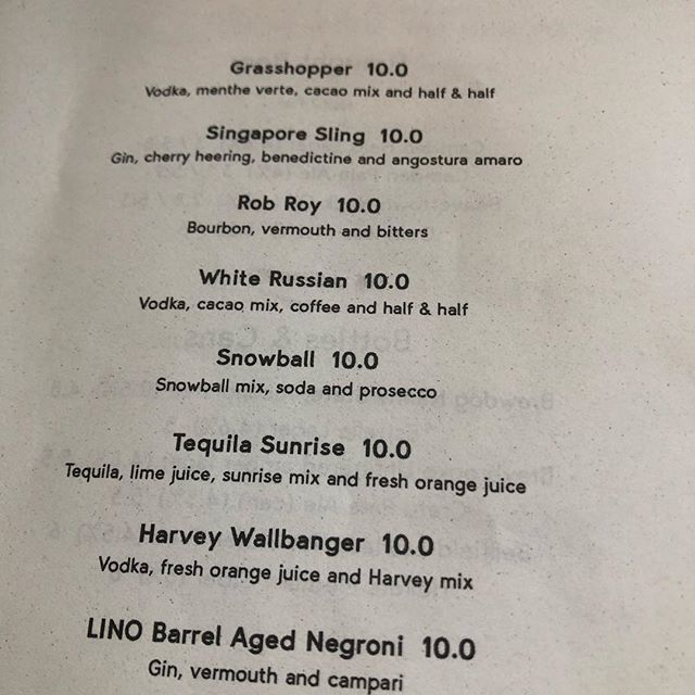RobbieGorgeous's tweet photo. Retro cocktails #lino #restaurant #grasshopper #snowball #singaporesling #goingbacktogoforward https://t.co/LT6icfRawv https://t.co/kBq0eIThcT