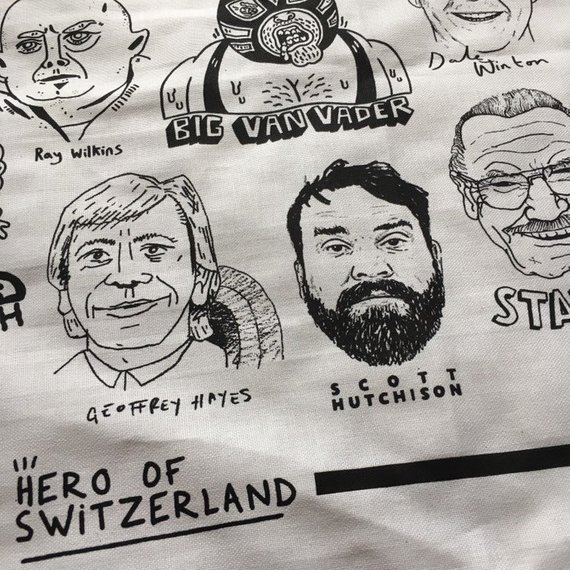 Our Hero of Switzerland tea towel celebrates some of the great talents who sadly passed away in 2018. Available here with free local delivery! bit.ly/2zXcgtO
<a href="/heroswitzerland/">Hero of Switzerland</a> #supportlocal #brockley