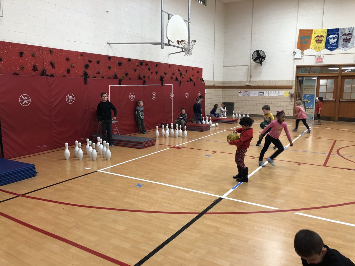 MrNawroth's tweet photo. Kindergarten bowling at Forest Elementary...students were so excited to see their gym turned into a bowling alley @Forest_TCS https://t.co/ylc4y0aYPr
