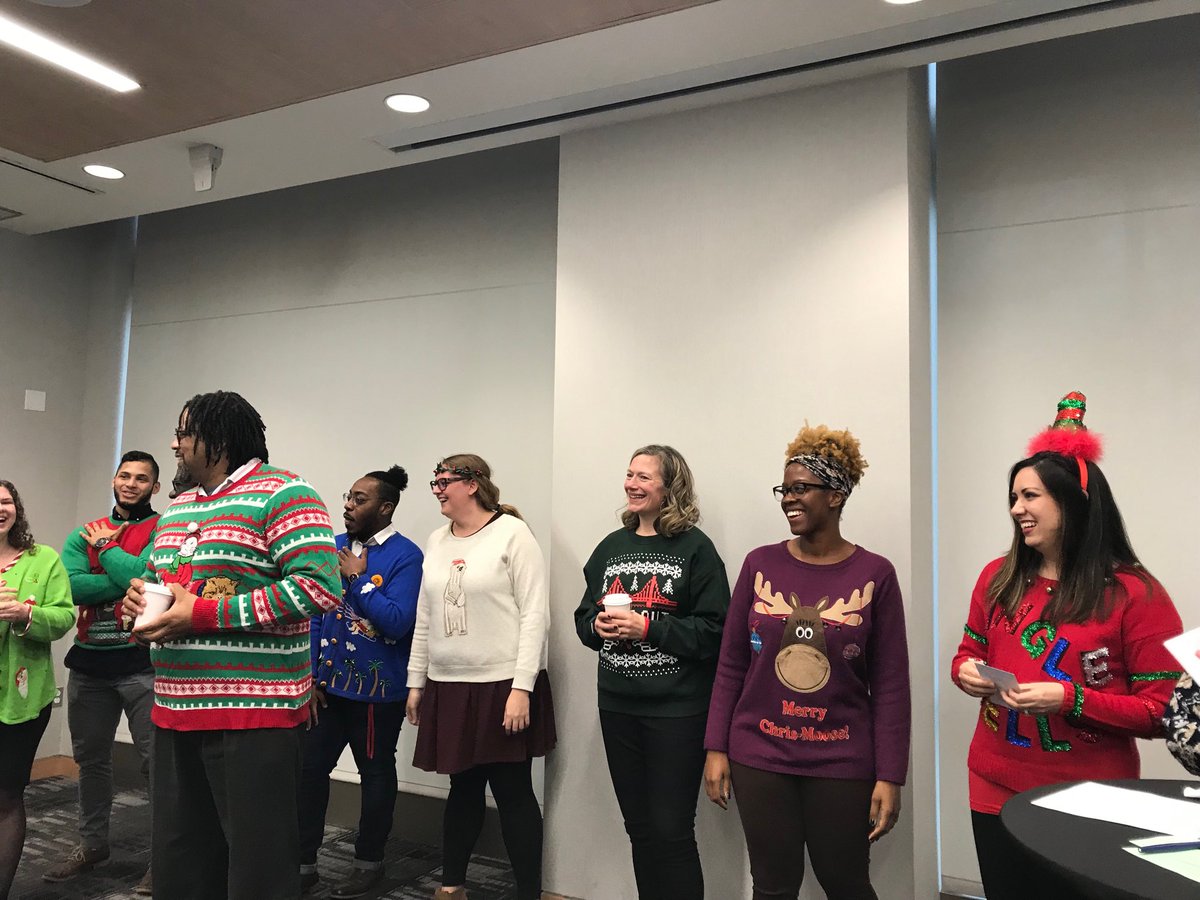 FantaAwNAFSA's tweet photo. Happy Holidays OCL team. Thanks for all your great work! Love the sweaters😀😀 https://t.co/Hyd9PNDtVd