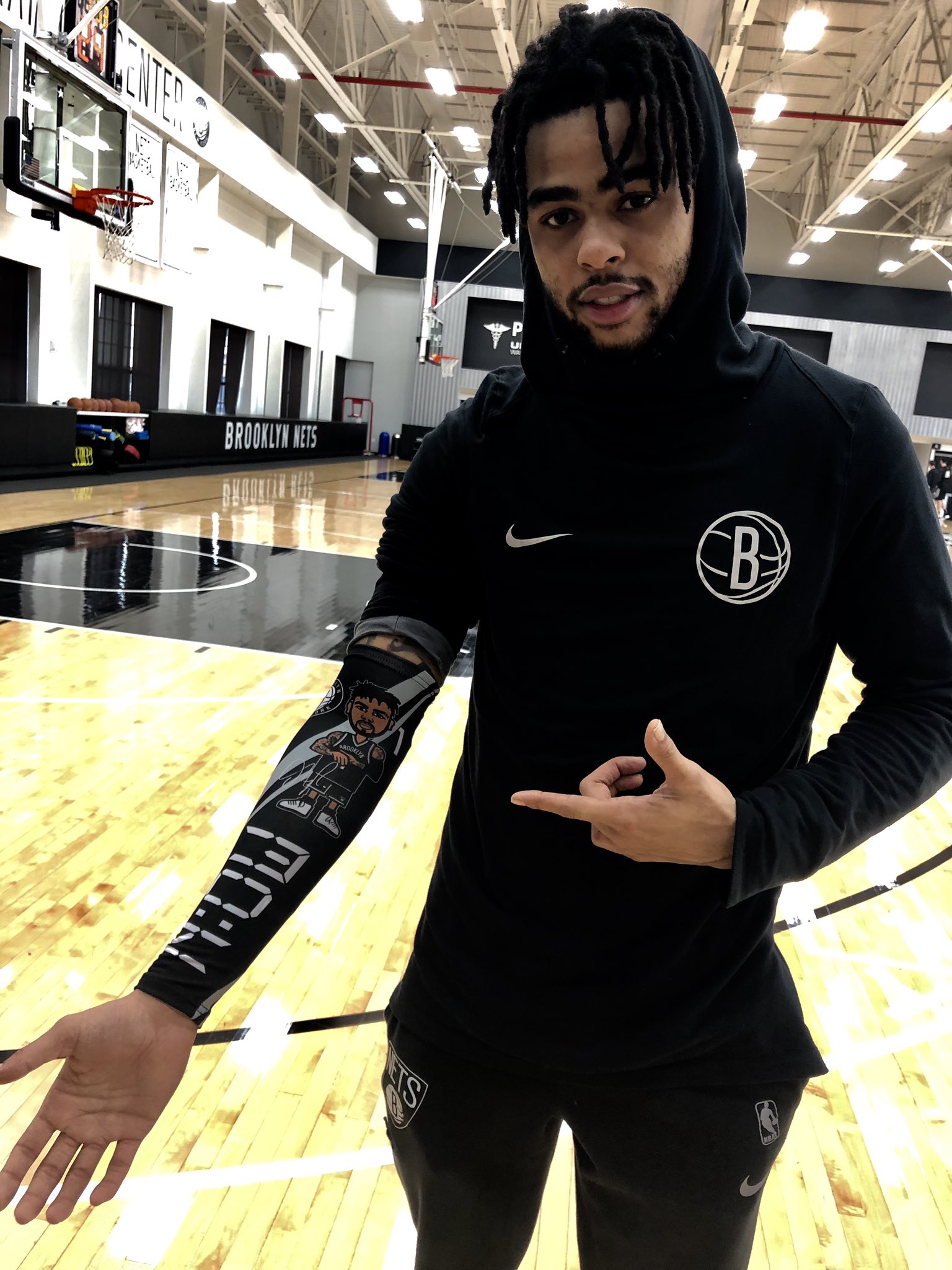 Brooklyn nets city clearance edition shooting sleeve
