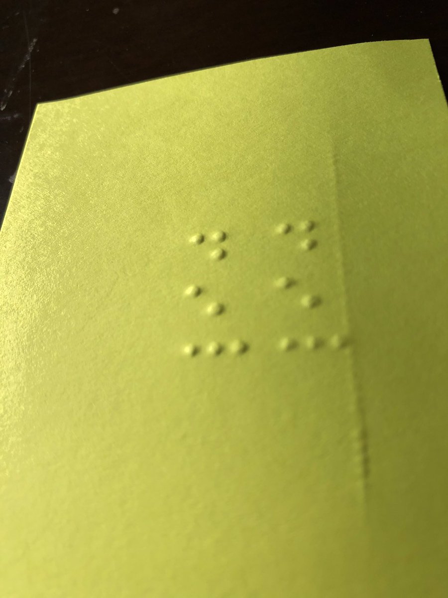 Raised braille dots