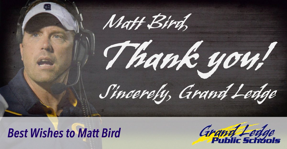 GLPS_rightnow's tweet image. Thank you, Matt Bird, for being a social studies teacher and football coach for over a decade at GLPS! Congratulations on your new position! You will be missed! We wish Matt Bird and his family all the best! #PROUDTOBEACOMET facebook.com/GLComets/photo…
