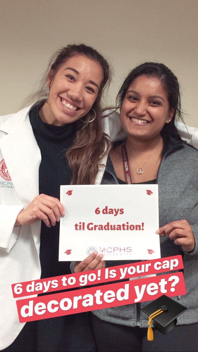 6 days left until our December commencement. Are you ready? #mcphs #mcphsworcester #mcphsmanchester #futurehealthcareleaders #graduation #commencement