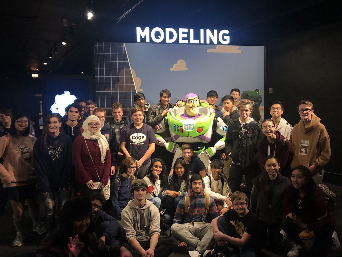 Got to take Digital Media students to meet my childhood hero today. 🥰 

Science Behind Pixar at the <a href="/msichicago/">Griffin Museum of Science and Industry</a>!!