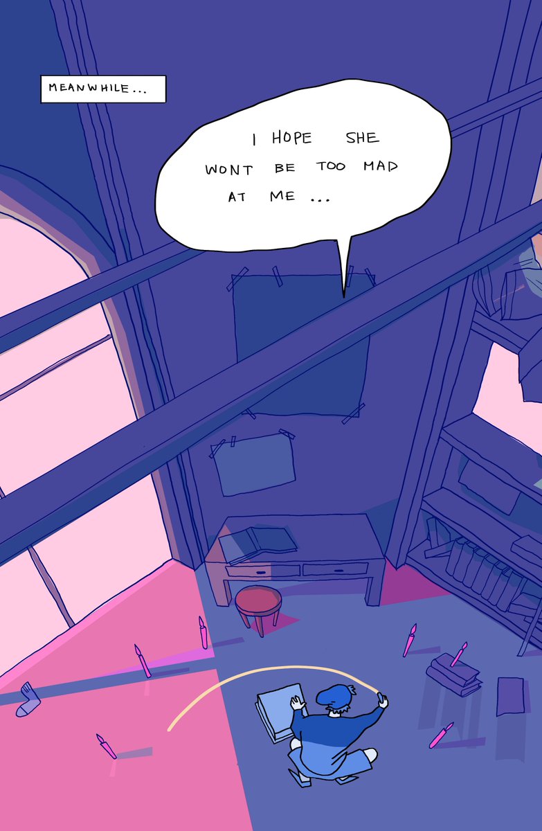 1/2 A short comic I started this semester about a diva pop-star and an idiot wizard!