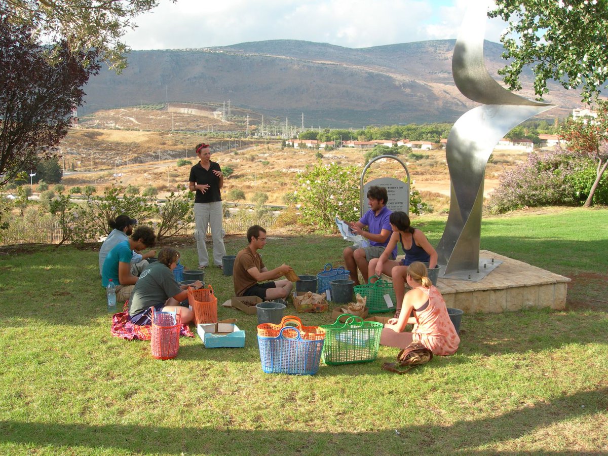 ymrowan's tweet photo. TBT-@orientalinst excavates at Marj Rabba, Galilee Chalcolithic site @GalilPrehistory (left) area field tour led by @achiii w students from Rowe Clark Math & Sci @BeNobleSchools & Metcalf interns from @UChicagoCollege; (rt) processing finds w @mokersel #archaeology #somanyrocks https://t.co/UZPaVHdlSz