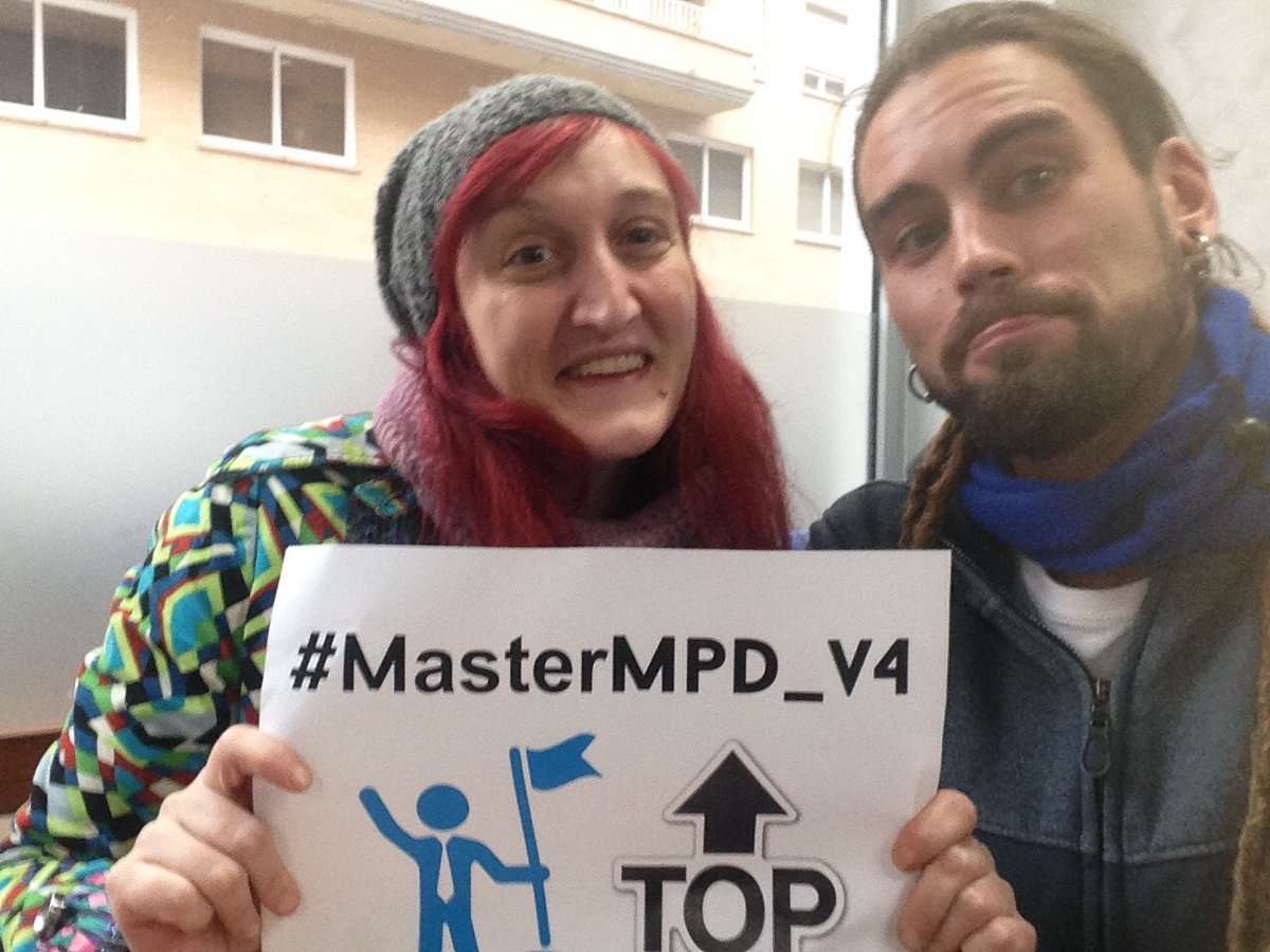 olallacc's tweet photo. @Sergio_mnt y una servidora en la recta final del #MasterMPD os queremos dar fuerzas al grupo #MasterMPD_V4 porque sois muy 🔝y los mejores compañeros del mundo 😍 ¡Vamos chic@s que podemos con todo! Y felices fiestas a todos 🎊 https://t.co/SIrHXOEYjN