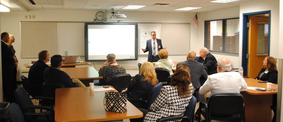 Norwin Superintendent Dr. William Kerr hosted the <a href="/WIU07/">WIU07</a> Superintendents’ Association monthly meeting today at Norwin High School. Special presentations featured Norwin teachers and students speaking about the FBI Cyber Security and Air Force Junior ROTC programs. Great job!