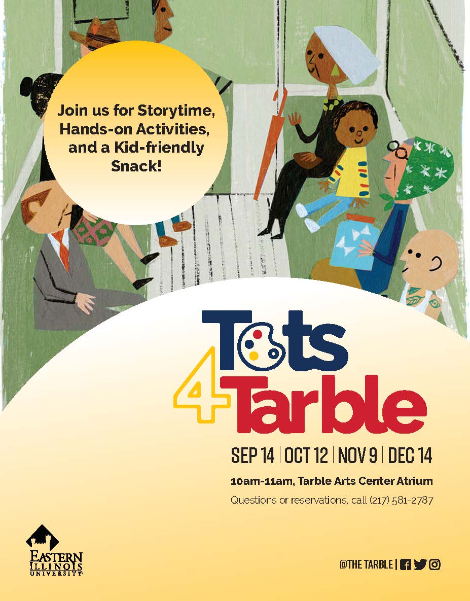 theTarble's tweet photo. Tots4Tarble this Friday! Join us for story-time, hands-on activities, and a kid-friendly snack. This month we will be reading Going Places by Peter and Paul Reynolds
#TACfallexhibition #TACfall2018 #tots4tarble #eventforkids  #artatEIU #kidsfriendly https://t.co/XV3qE7M1TD