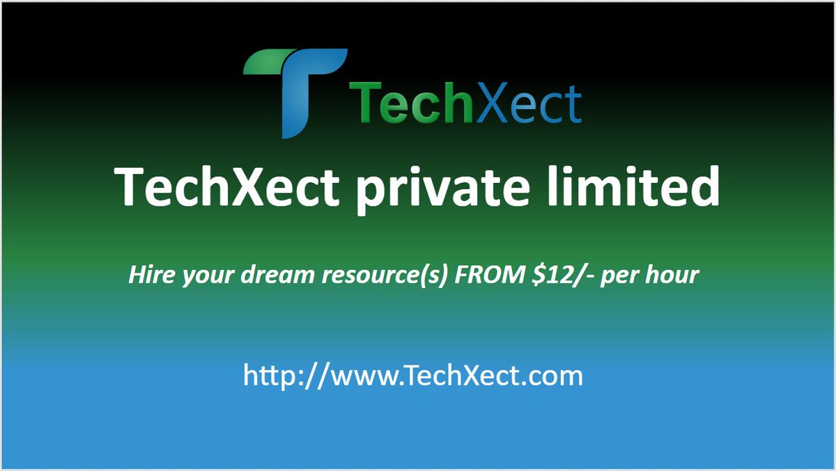 techxectltd's tweet image. TechXect.com offers virtual teams (vTeams) at competitive rates to work for you remotely in your time zone.
> #SoftwareDevelopers
> #DatabaseDevelopers
> #WebDevelopers
> #DBAs
> #FrontEndDevelopers
> #SoftwareSupport
