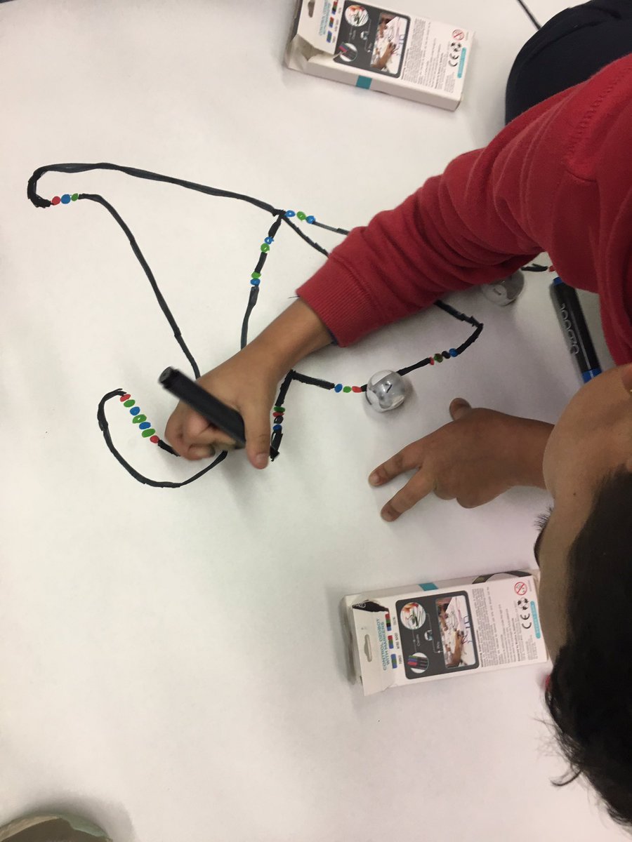 Mcclurediglab's tweet photo. Color coding with @Ozobot #PhillyCodes @edtechSDP @mcclurepanthers https://t.co/cOiQS1GadL