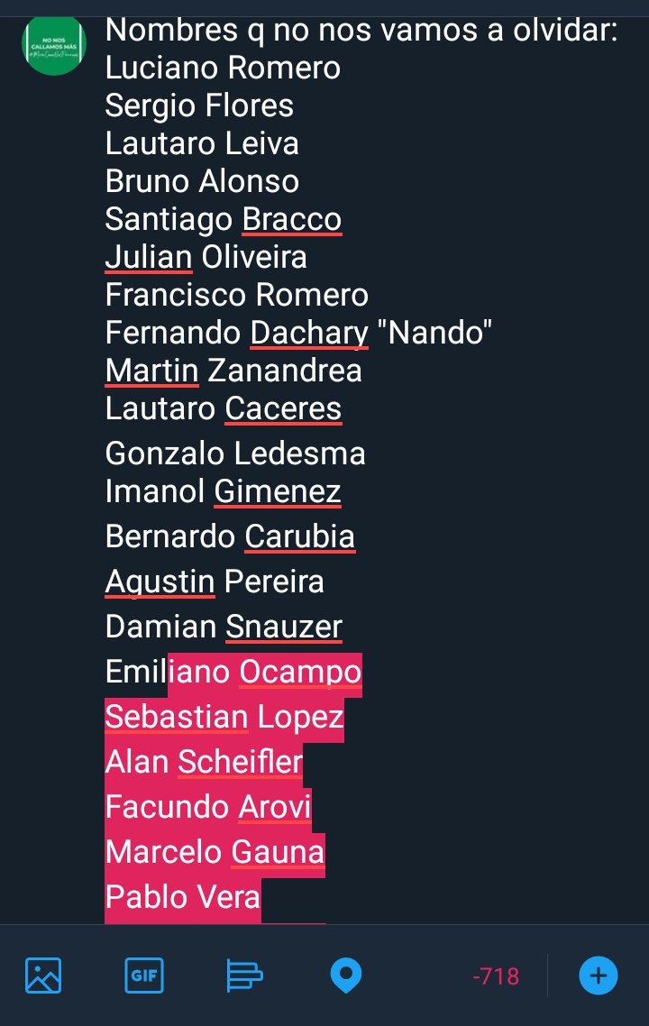 ConlaspibasC's tweet photo. RT!!!
NUNCA NOS OLVIDEMOS LOS NOMBRES DE ÉSTOS TIPOS. LE CAGARON LA VIDA A UNA, NOS CAGARON LA VIDA A TODAS.

Machos, miren cómo nos ponemos. https://t.co/faUdXzZiAL