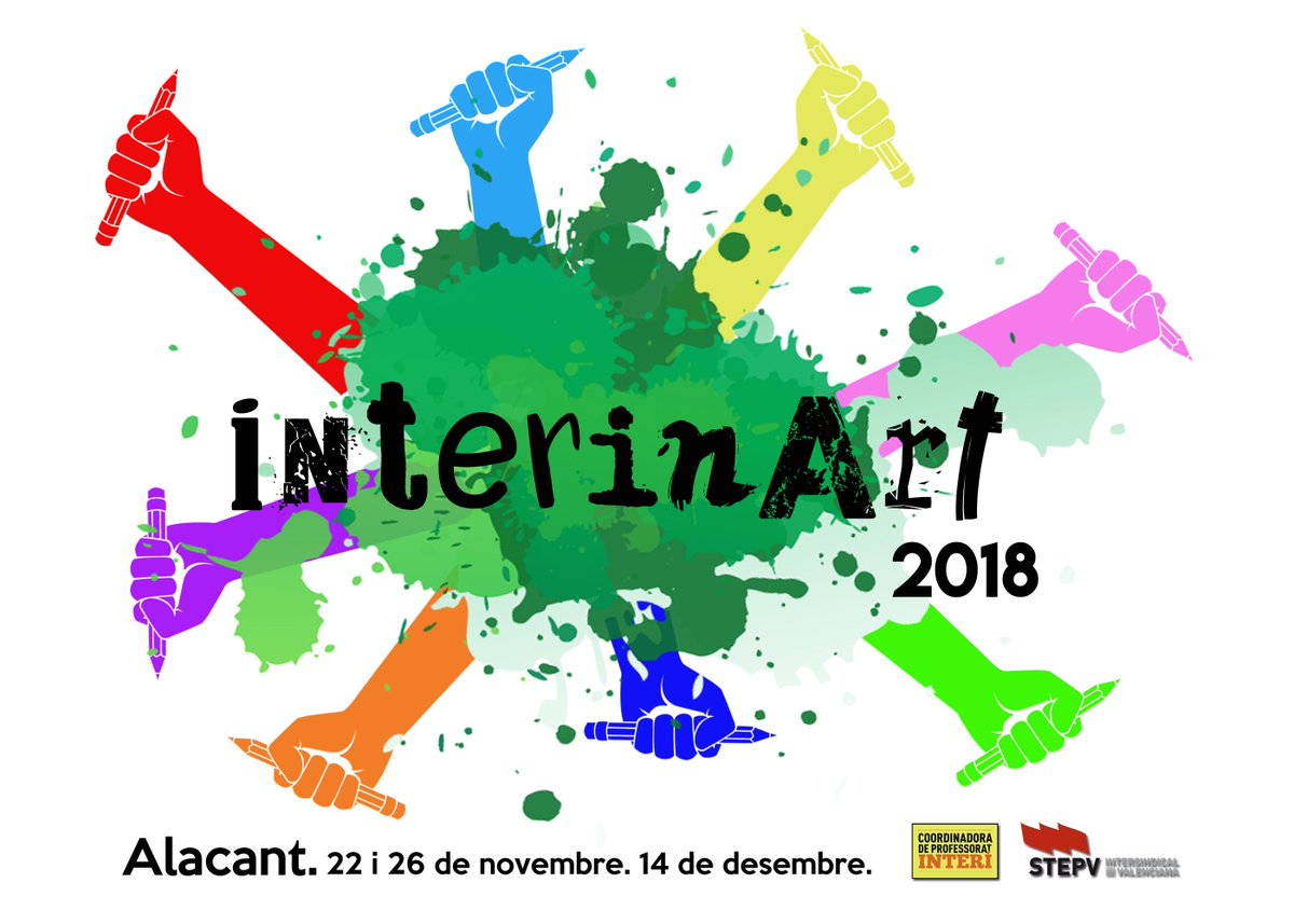 coordinadoraint's tweet photo. ALACANT – INTERINART 2018:
Monòleg: «Los siete pecados interinos» per Isabel Parreño​
+ Inauguració de l'exposició «Història gràfica de la CPI» per Jose Lahiguera​
+ Picaeta nadalenca
Divendres 14 desembre 2018 – 19:30 h
Seu @STEPV_Iv – Glorieta poeta Vicente Mojica, 5, local 12 https://t.co/laMSLhBL2X