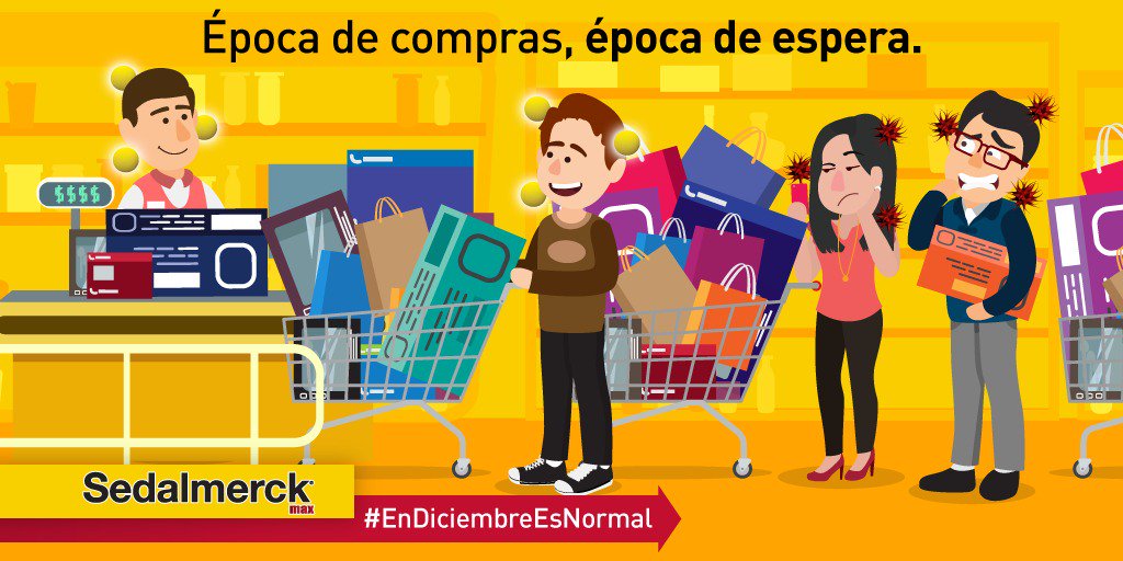 #EnDiciembreEsNormal poner a prueba tu paciencia. ¿Cómo? Rompiendo el récord de espera para comprar tus regalos de Navidad.