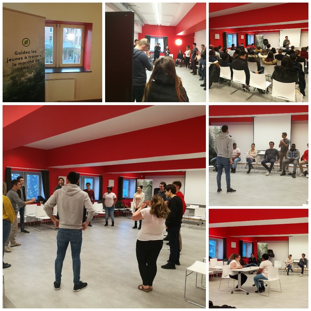 AMaroit's tweet photo. 42 #jeunes présents aujourd'hui au job orientation de notre projet #Welqome à Liège! Prochain rendez-vous pour eux : la rencontre avec les agences d'#intérim lors du job hunting le 18/12! @VFUFFI @BeaujeanGregory https://t.co/5V9sJcADvR