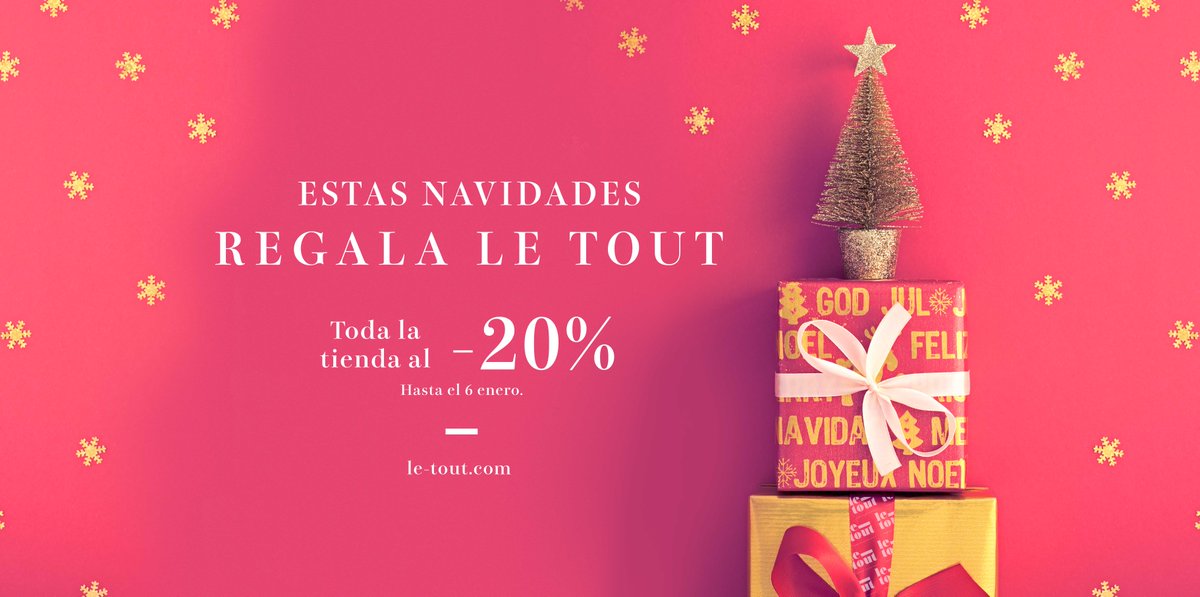 letoutcosmetics's tweet photo. La #Navidad está repleta de comidas familiares, #villancicos, #adornosflorales, luces que decoran las ciudades y este año ¡toda la tienda Le-Tout al -20%!

Haz tus compras hoy mismo y recibe tu pedido en 24/48h https://t.co/aQdHAobMIw 
#cosmetica #maquillaje #belleza https://t.co/G5UxL62uyP