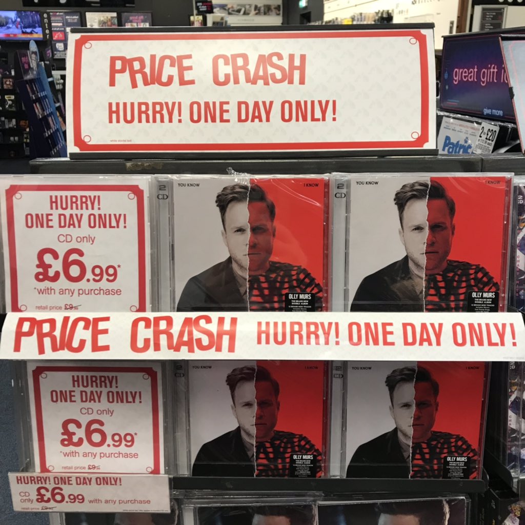 “You Know I Know” you need to come in store and pick up @ollyofficial for £6.99 <a href="/hmvCroydon/">hmv Croydon</a> today only!! #HMVDailyDeals #HMV
