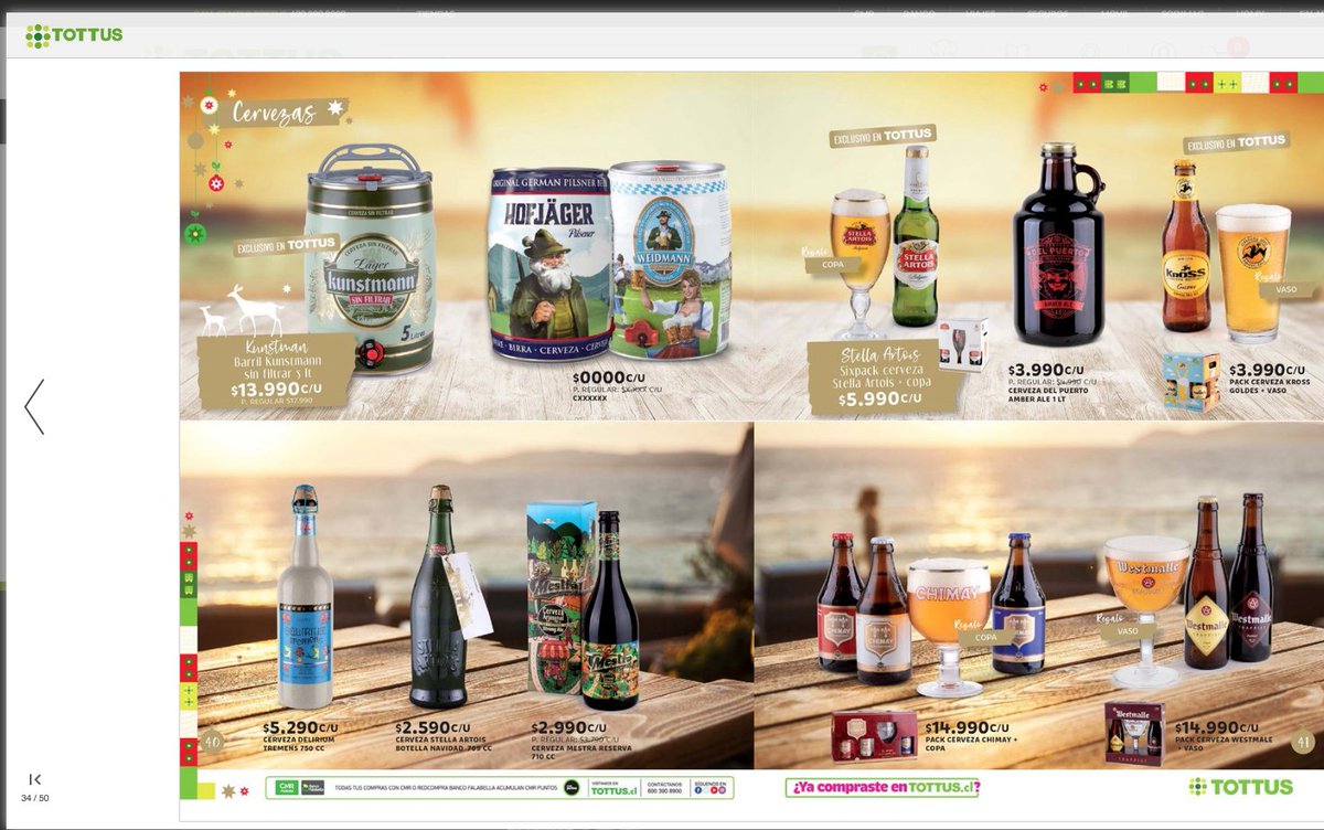 ArellanoDG's tweet photo. ATENCIÓN!!! CERVEZA GRATIS EN #TOTTUS
Hagan valer la publicidad que entrega el supermercado. El catalogo ya lo bajaron de internet, pero esta la prueba que aun es valido. NO MAS MENTIRAS! @SERNAC @TottusChile https://t.co/gDLebbCjCT