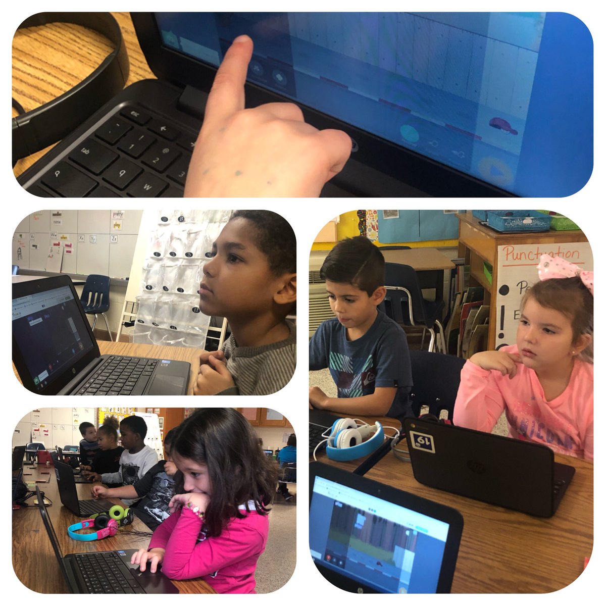 We are enjoying Hour of Code!@PointOViewES @drherber @JohnChowns #hourofcode2018