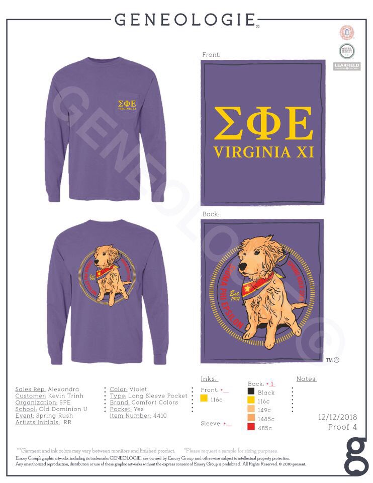 ODUSigEp's tweet photo. 2019 Spring Rush Shirts 🐶💜💛❤️

Retweet to win!!!

We will pick one lucky winner on the 20th 💫

Venmo $25 to SigEpVaXi with your size if interested ⬅️

‼️Orders will close New Years Day‼️ https://t.co/ZOCNBfhsul