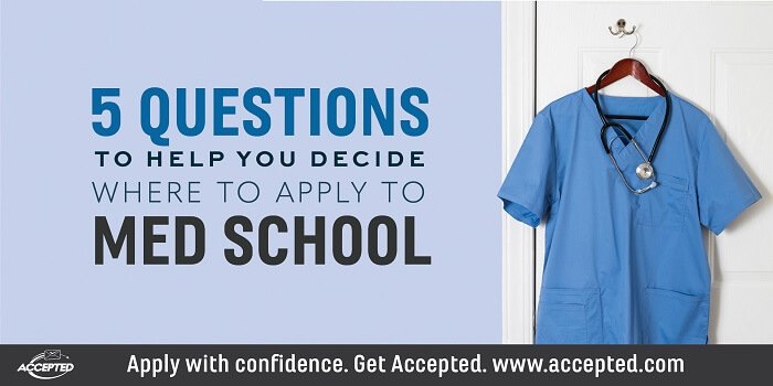 MEDadmissions_'s tweet photo. Not sure where to apply to med school? Ask yourself these 5 questions to pick the right school. #MedSchoolTips #GetAccepted https://t.co/6XbIVpRE0r https://t.co/ehJnOigez8