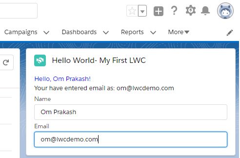omprakash_it's tweet image. My first Lightning web component looking cool on home😍
#LWC #LightningWebComponent #ModernLearning #SalesforceDeveloper
Thank you @trailhead @salesforce
