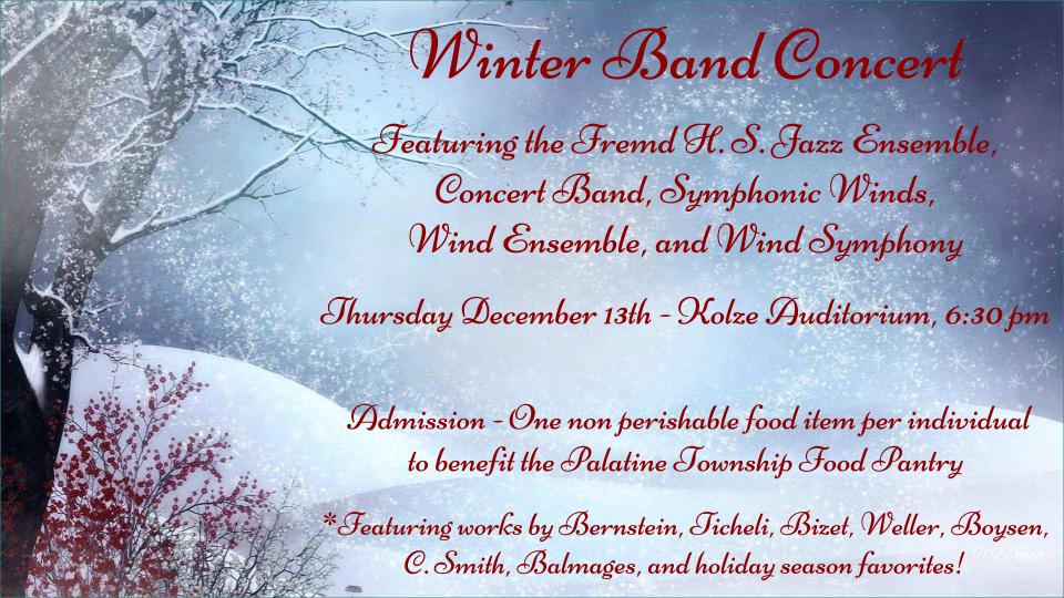 Fremd Bands On Twitter Don T Miss The Winter Band Concert