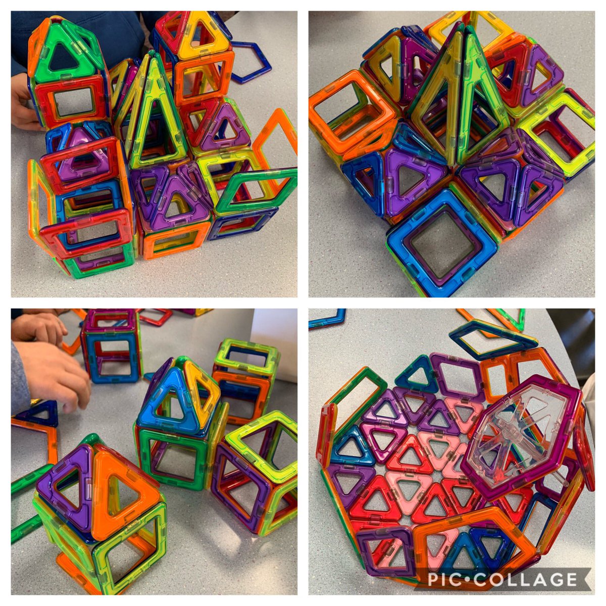 whfelementary's tweet photo. The grade 3 #mathclub enjoyed exploring the magnetic tiles and Q-bitz Extreme! #whfelementary #eipsteaches https://t.co/V5XPS19EaU