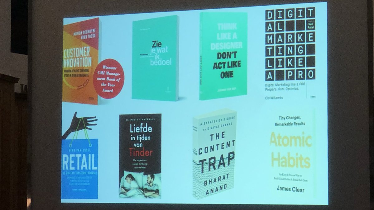 LubzMuze's tweet photo. De must read boekenlijst van @marketingyudai 👌 #reclame #digitaal #VLCM21 https://t.co/V7HApe5AEZ