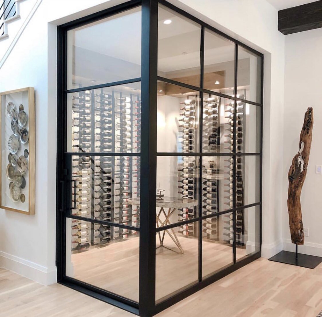 In need of wine, NOW! And I ❤️ this wine cellar.
.
.
.
.
. #wine #now #drink #winecellar #winecellardesign #glass #home #design #designer #homeinterior #thursday #thirstythursday #drinktraveldine