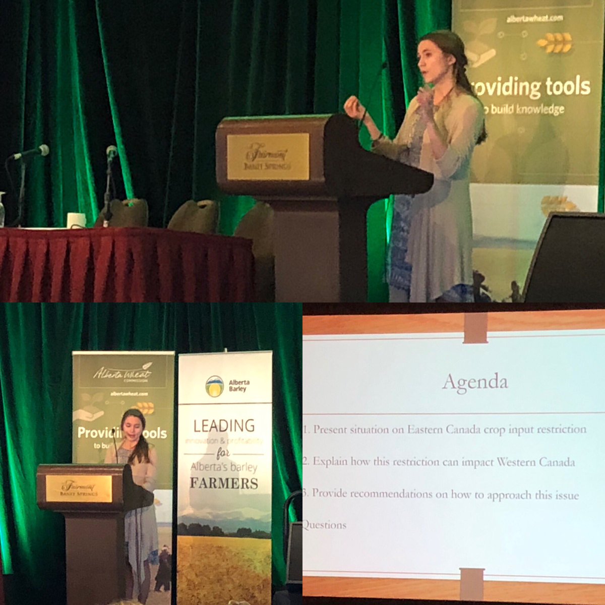 RuralRootsCda's tweet photo. The crowd at the Prairie Cereals Summit is listening to @AdvancingAg ‘s @isthiboult presenting on regulations on atrazine in corn. #PCS2018. #agriculture #corn #banff #westcdnag #cdnag #crops #policy #youth #leaders #ag #farming https://t.co/q4Ovd7IFpv