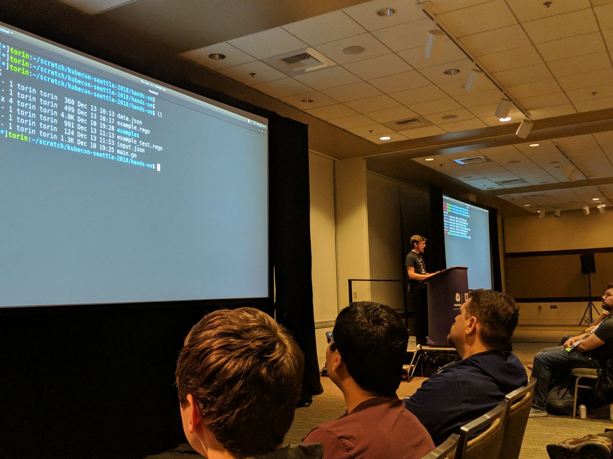 SethMcCombs's tweet image. .@OpenPolicyAgent deep dive from @sometorin. Holy shit this is some cool stuff 

#KubeCon #OpenPolicyAgent