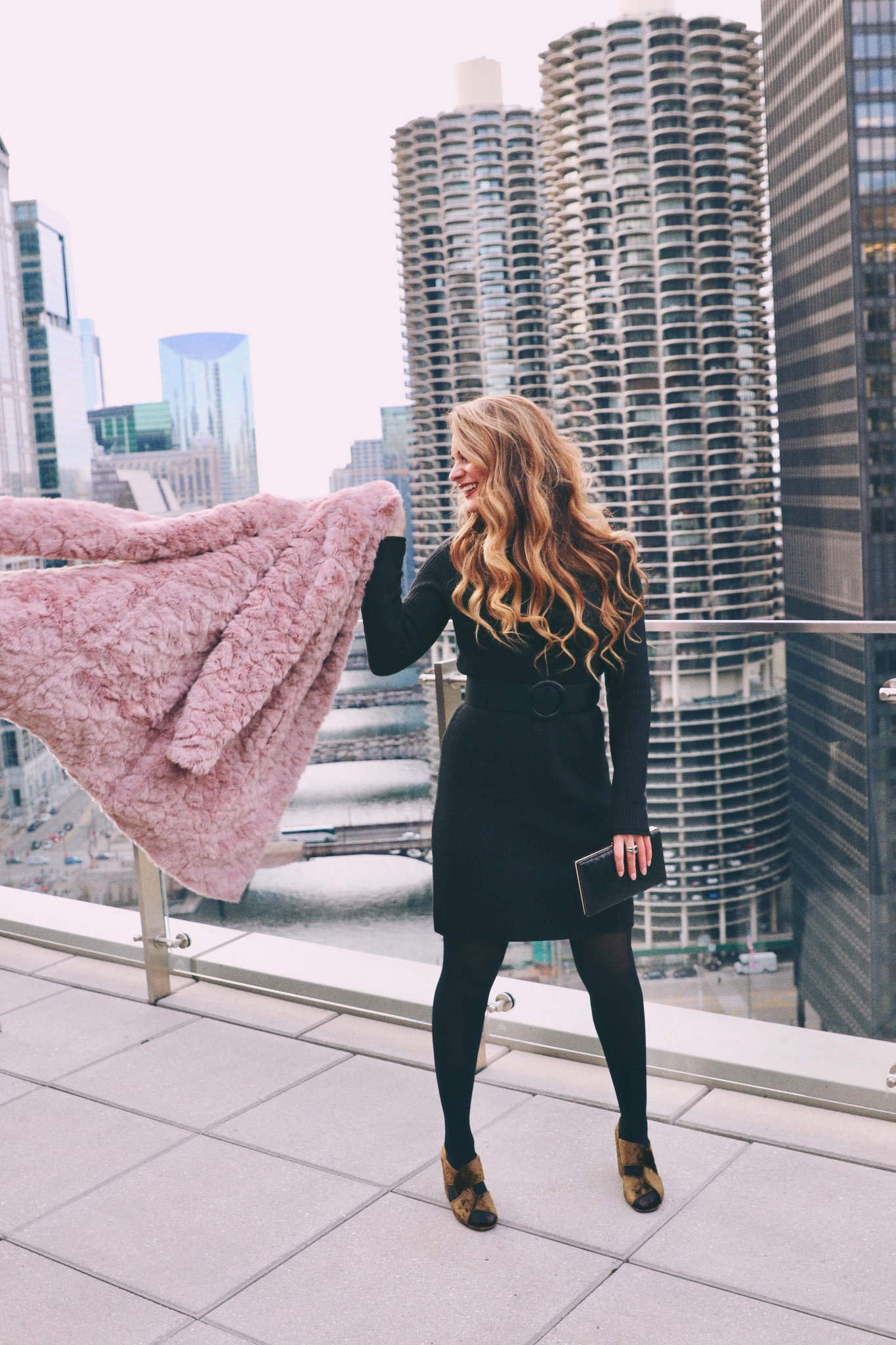 cabi uptown sweater dress