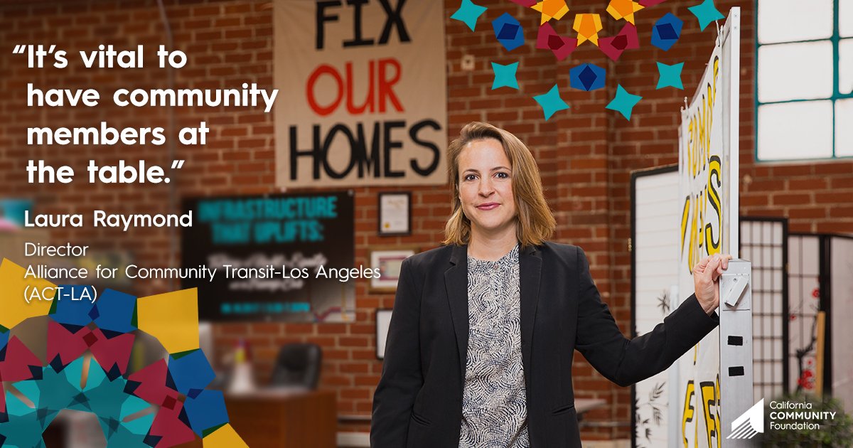 calfund's tweet photo. As director of @All4Transit, Laura understands the value of having diverse voices at the table. Learn how #ACTLA worked with their network of community organizations to create and pass LA's #TOC #AffordableHousing Incentive Program for all Angelenos. https://t.co/6UZ70Q3Ypi https://t.co/mFixWuMBLT