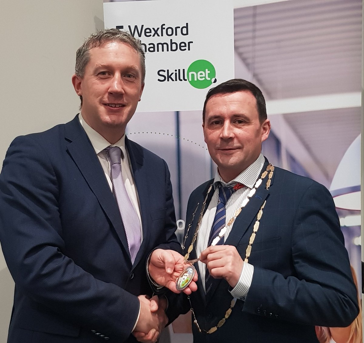 Congratulations to Graham Scallan appointed as President of Wexford Chamber of Commerce this evening.