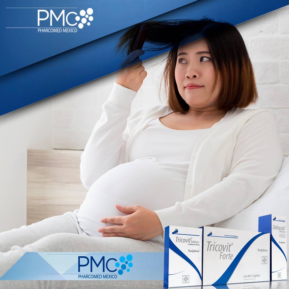 pharcomed's tweet photo. Después del embarazo, es común perder cabello. Afecta entre el 40% y 50% de las mujeres, y se produce de uno a cinco meses después del parto.
#Pharcomed #Tricovit #cabello #anticaida https://t.co/AW9g1c602o