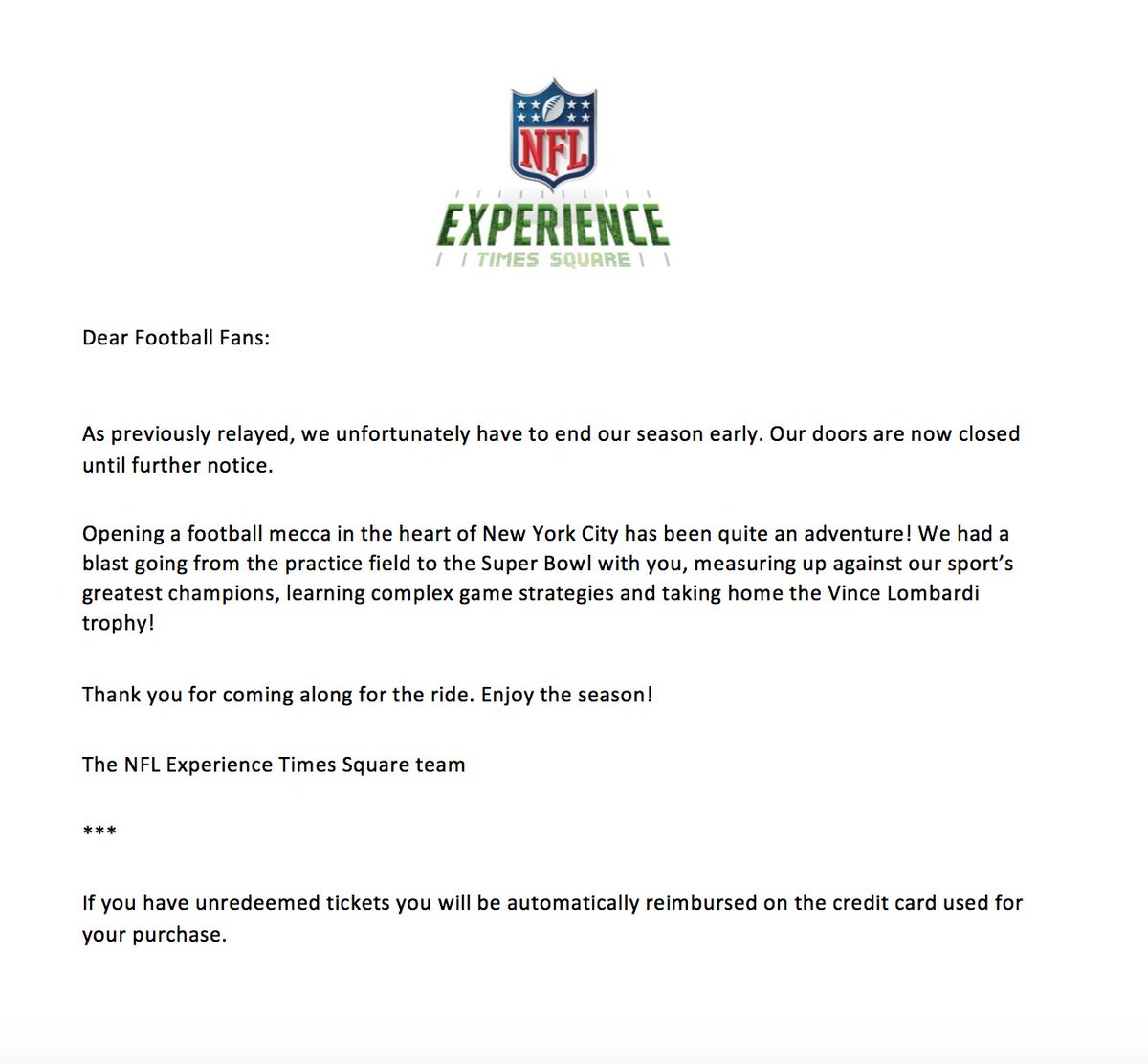 NFL Experience tweet media