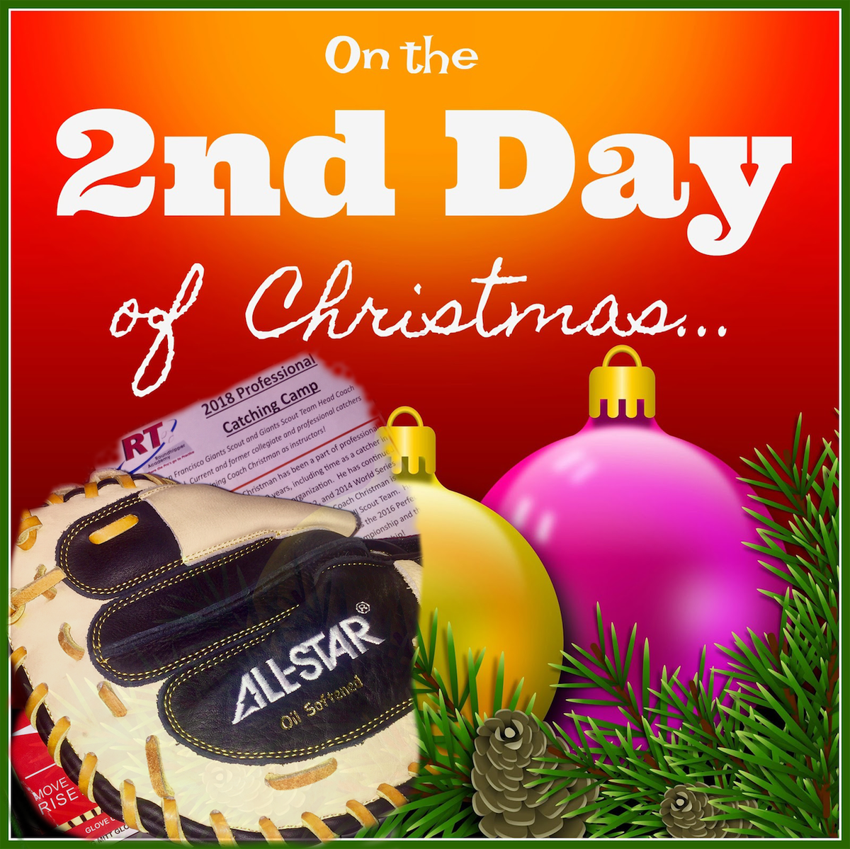RoundTripperAca's tweet photo. 🎶On the second day of Christmas🎶.. #RoundTripper wants to give away...An entry to the winter Catching Camp & All-Star Catching Mitt. Only need to Like & Retweet to win. Make sure you "like" us so we can DM you about winning! #AllStar #Baseball #RTGivesBack #12DaysOfGivaways https://t.co/nsOfIyEEI4