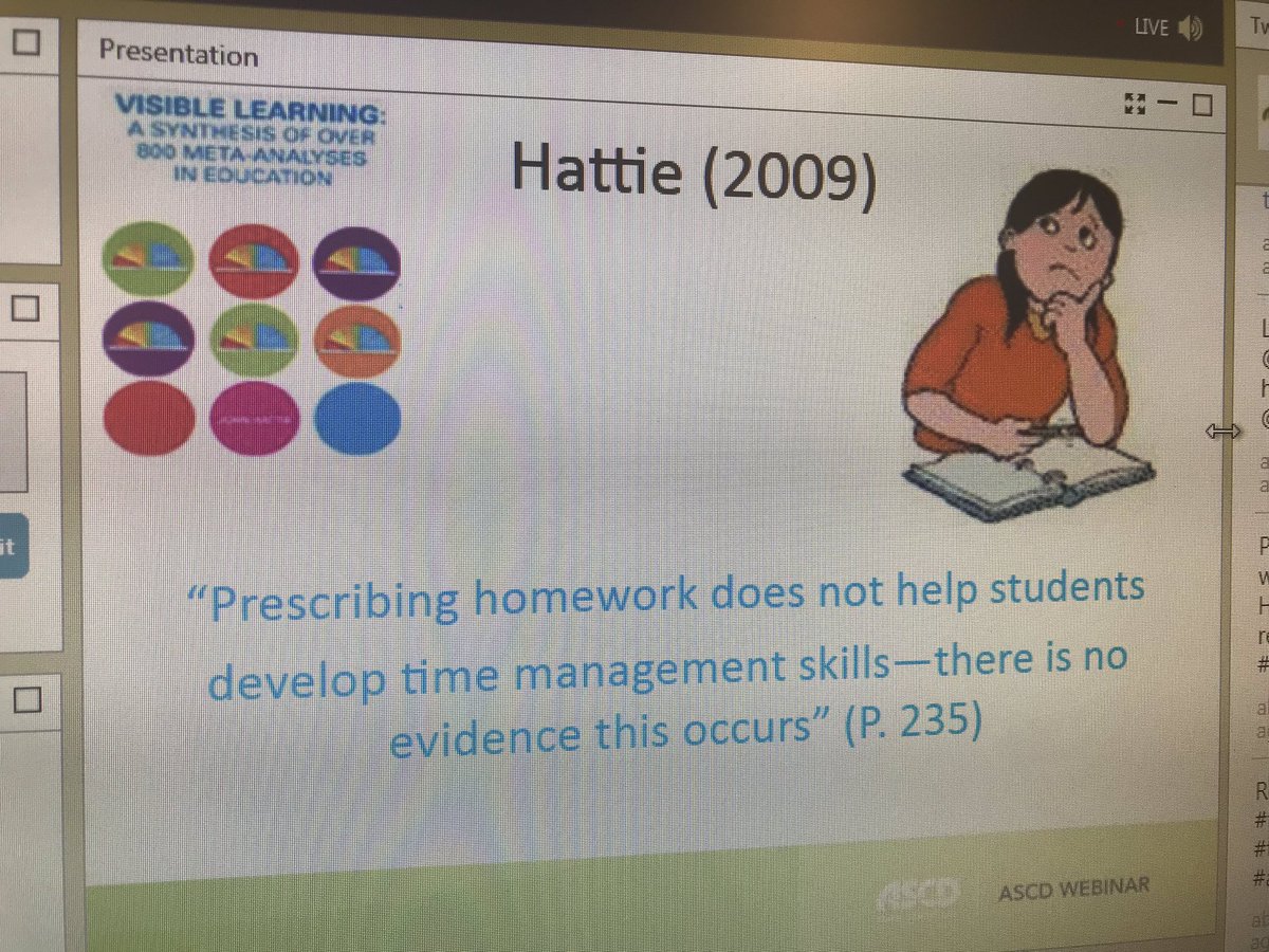 CMcCoid's tweet photo. Homework does not make kids more responsible. @ascd @realhomeworkldy #rethinkinghomework #DitchHomework https://t.co/dzcSmAm9nM