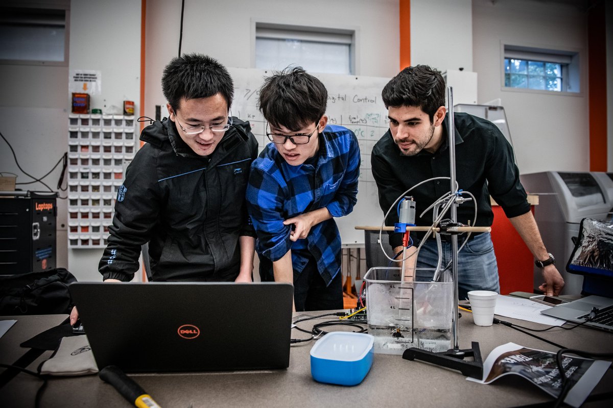 CTESMU's tweet photo. Engineering students in Professor Villarreal’s (@doctorDarioV) “Analog and Digital Controls” course work on their final temperature control experiment using sous-vide technique, a scientific approach to cooking, funded by CTE’s JITTT grant. https://t.co/8zHsAaETrI