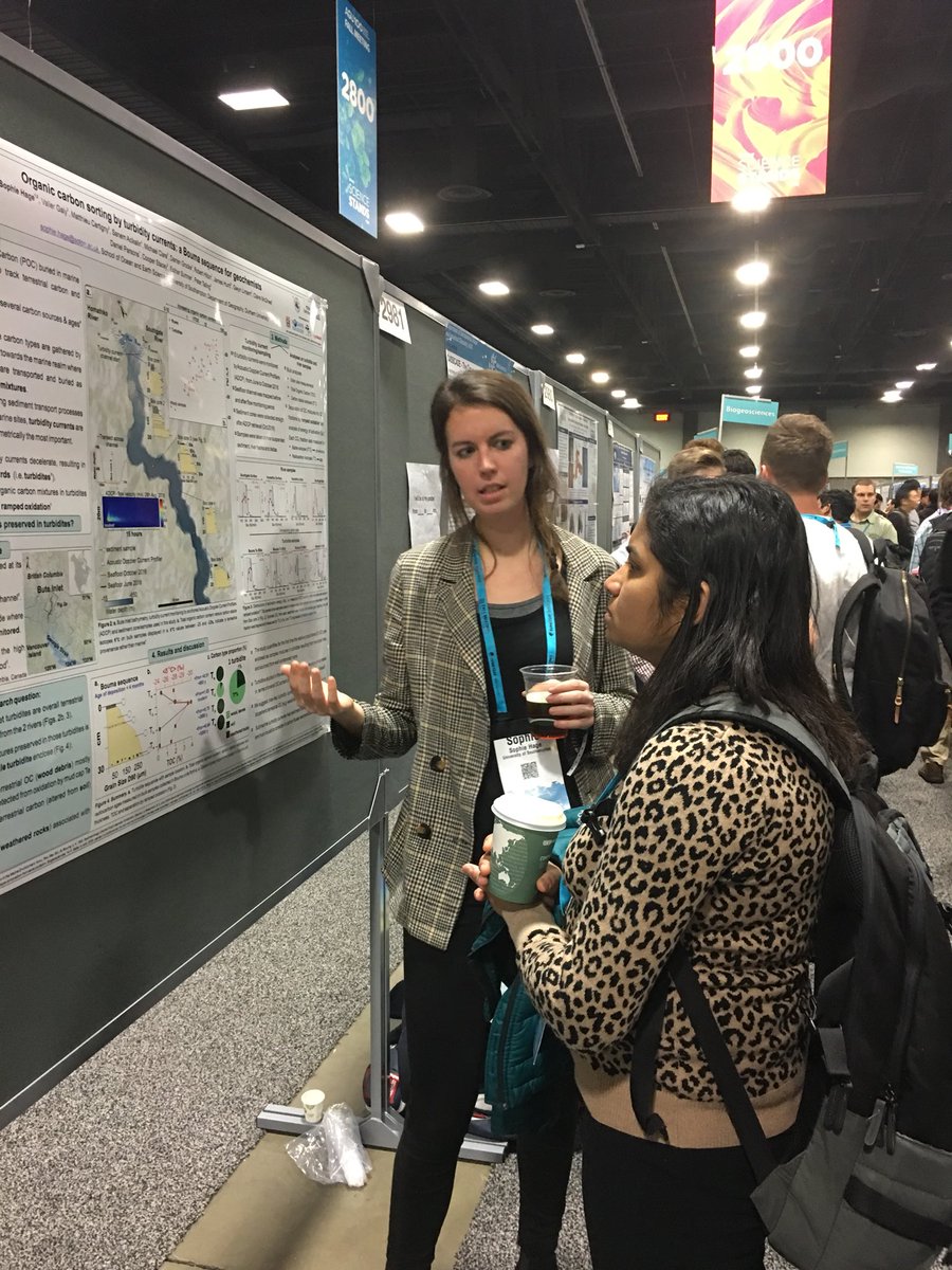 @SophieHageo is talking about the amazing organic carbon research in #Buteinlet at #AGU18. Keep an eye on the poster number 2982!
