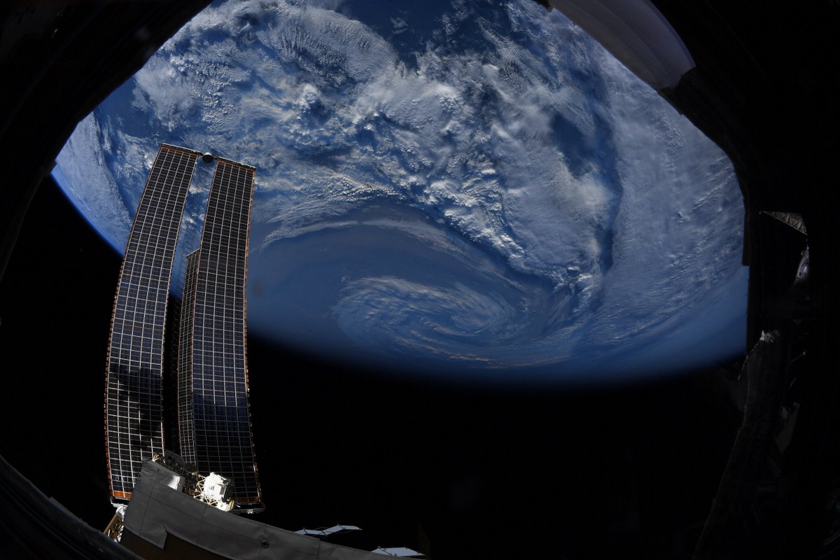 AstroAnnimal's tweet photo. Spotted something brewing off the coast of Australia. Peaceful yet powerful….  #nasaastronauts #nasa #space #weather https://t.co/fI6KJFkXia
