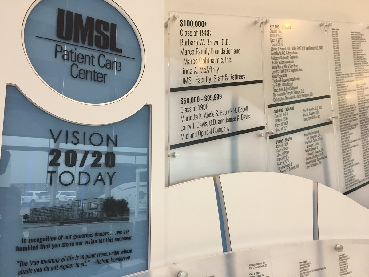 SaraForMissouri's tweet photo. Visited the @umsl campus @UMSLOptometry today. Founded 1963, they have 17,000 students & @ExpressScripts HQ on their property. UMSL patient care center serves as a student learning center and also serves the community, including primary eyecare. #moleg #freshmantour https://t.co/jXdJqB00ti
