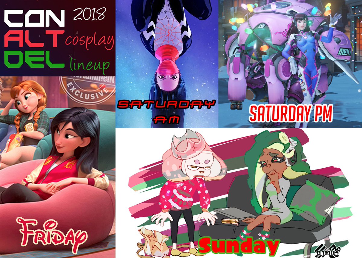 hanyuleum's tweet photo. Con Alt Delete cosplay lineup is here! Hope to spread holiday fun and cheer while at this con. I decided to take it easy and only do cosplays I already had/could easily make. Excited for the last con of the year~

#conaltdelete #cad #conaltdelete2018 #cad2018 https://t.co/ipJ7MW3YIm