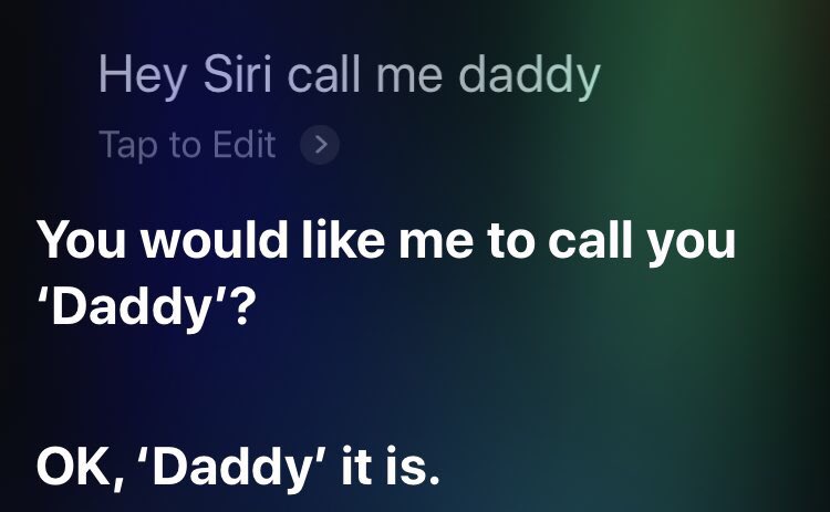 Logan_Sanders23's tweet image. Lol Siri calls me Daddy now