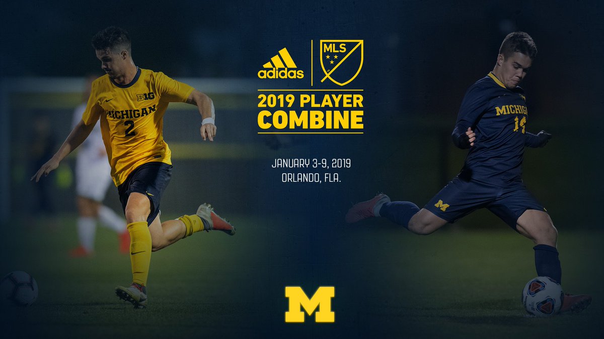 umichsoccer's tweet photo. NEWS: Robbie Mertz and Marcello Borges are among the 60 invitees to the 2019 MLS Combine, held Jan. 3-9 in Orlando, FL! #GoBlue https://t.co/UZIxpUKiQR
