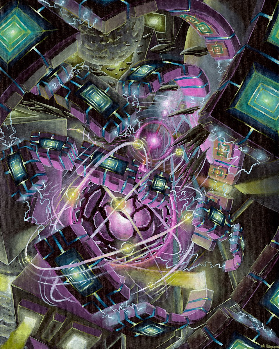 InfiniteBit's tweet image. Pulsar Signals by Voltaggio Visual
Acrylic on Linen